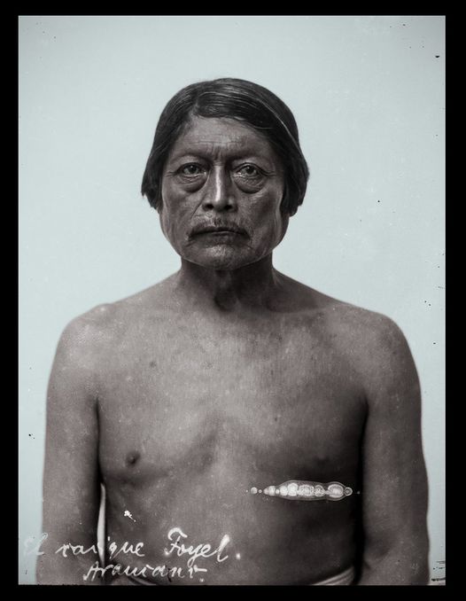 (Foto: cacique Foyel tomada durante su cautiverio en el Museo de Ciencias Naturales de La Plata).